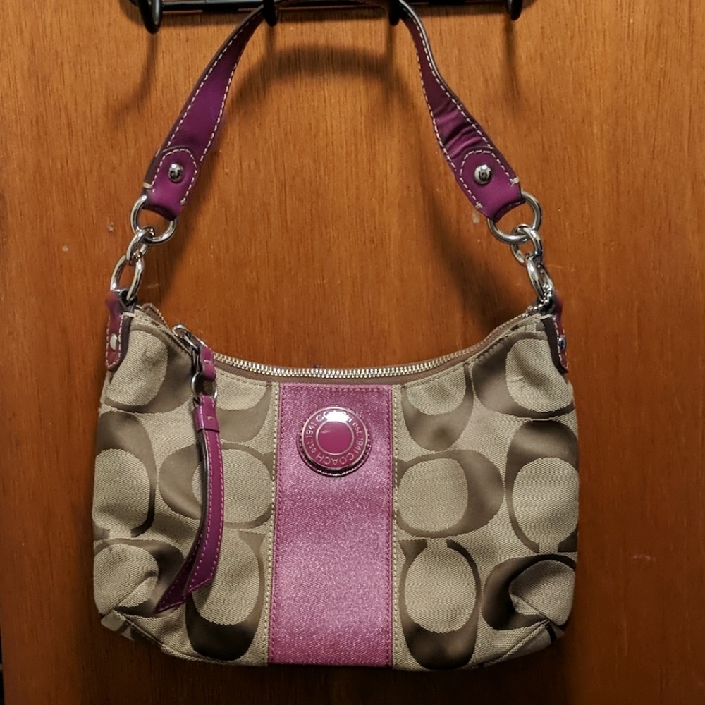 Coach Classic Print with Purple Accent